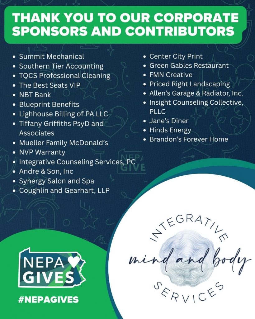 NEPA Gives 2026 sponsors and supporters recognized by Integrative Mind and Body Services.