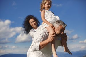 grandparents feeling healthy and alive with their granddaughter