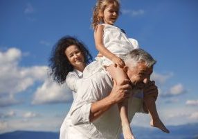 grandparents feeling healthy and alive with their granddaughter